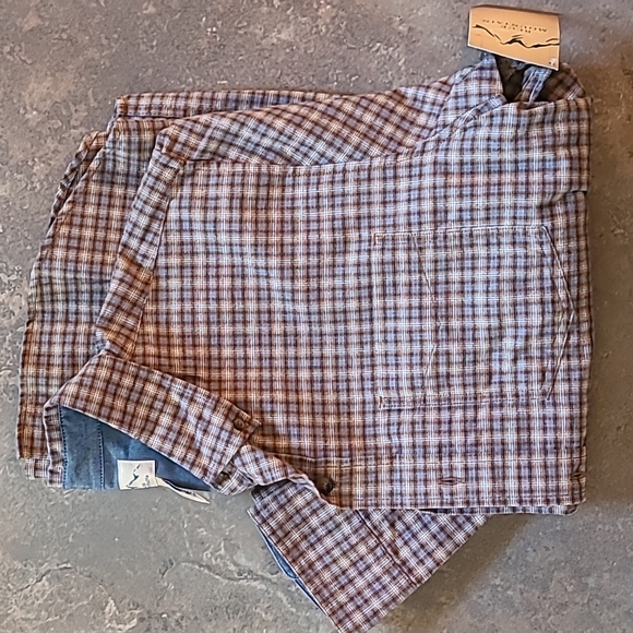 blue mountain Shirts Mens Blue Mountain Plaid Flannel Medium Nwt